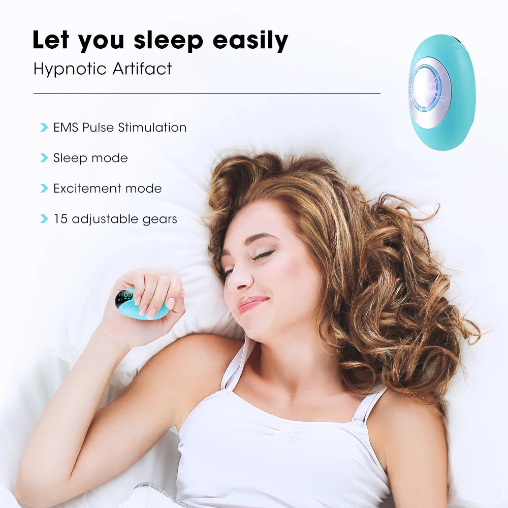 Handheld CES Sleep Aid Microcurrent EMS Pulse Device Hypnosis Insomnia Mental Stress Pressure Relief Anxiety Eliminat Relax