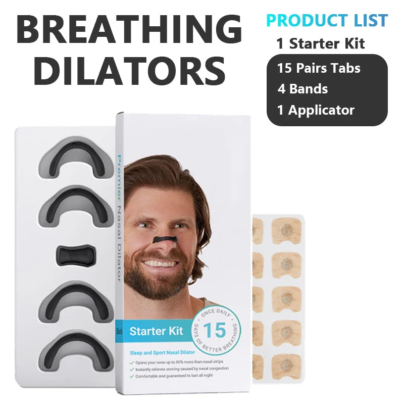 Anti Snoring Sleep Mouth Tape, Nasal Breathing Dilators Starter Kit for Nose, Improve Sleep Quality Snoring Solution for Men