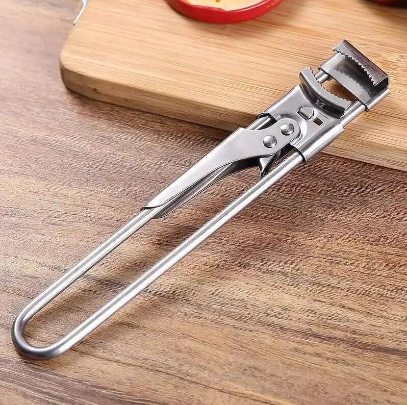 4-in-1 Multi-Function Can Opener – Bottle Cap Twister with Anti-Slip Handle for Cans & Beverages