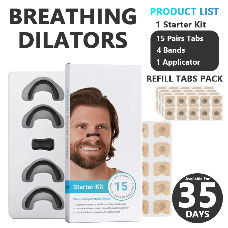 Anti Snoring Sleep Mouth Tape, Nasal Breathing Dilators Starter Kit for Nose, Improve Sleep Quality Snoring Solution for Men